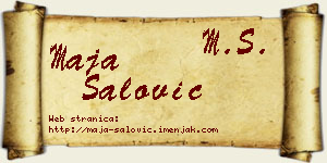 Maja Šalović vizit kartica